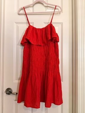 Future Collective Red Off-Shoulder Dress